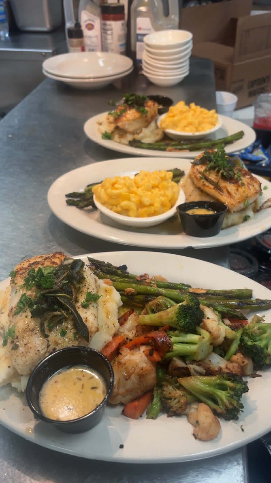 Pan-seared fish with beurre blanc