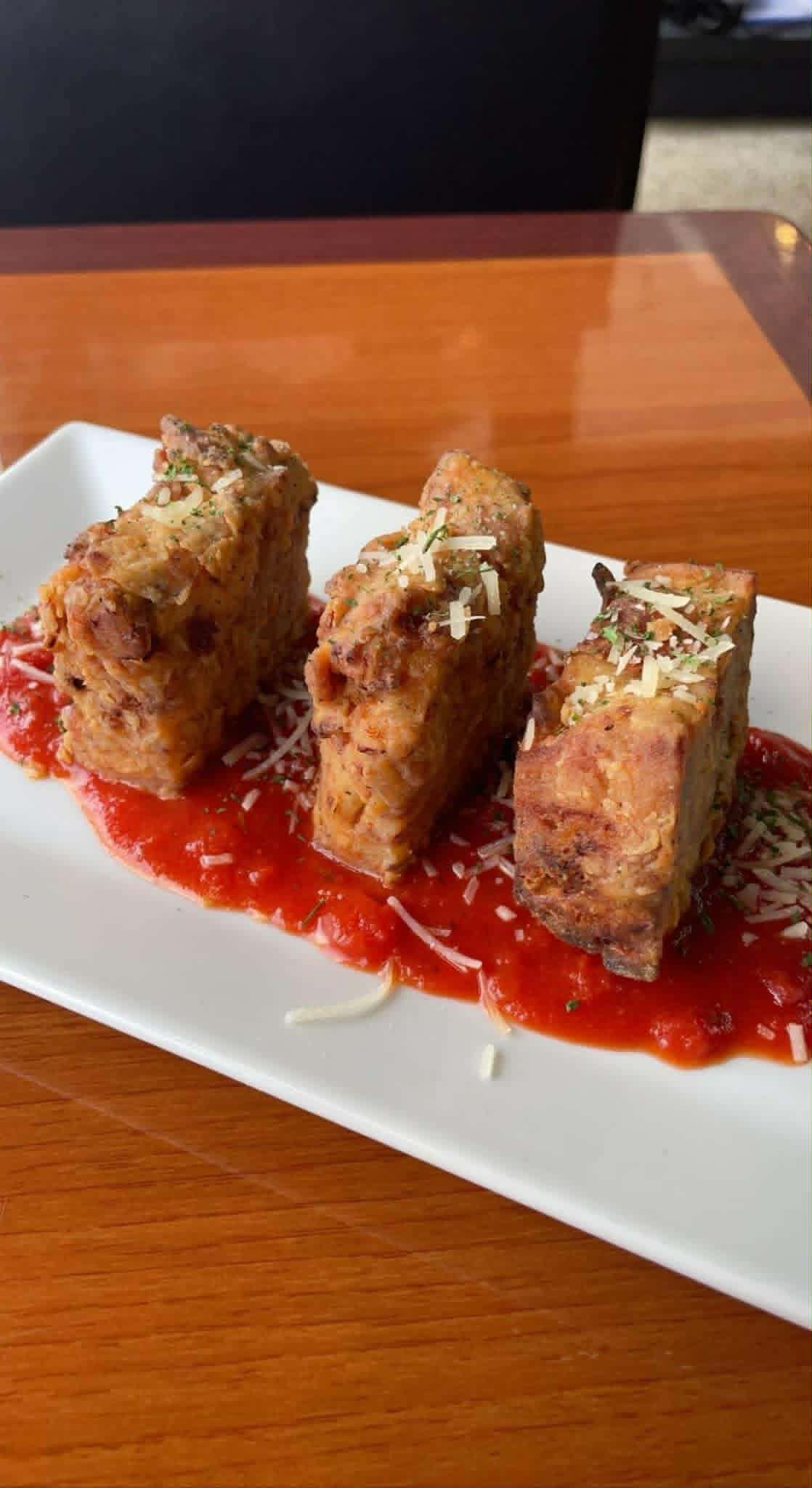 Crispy risotto cakes