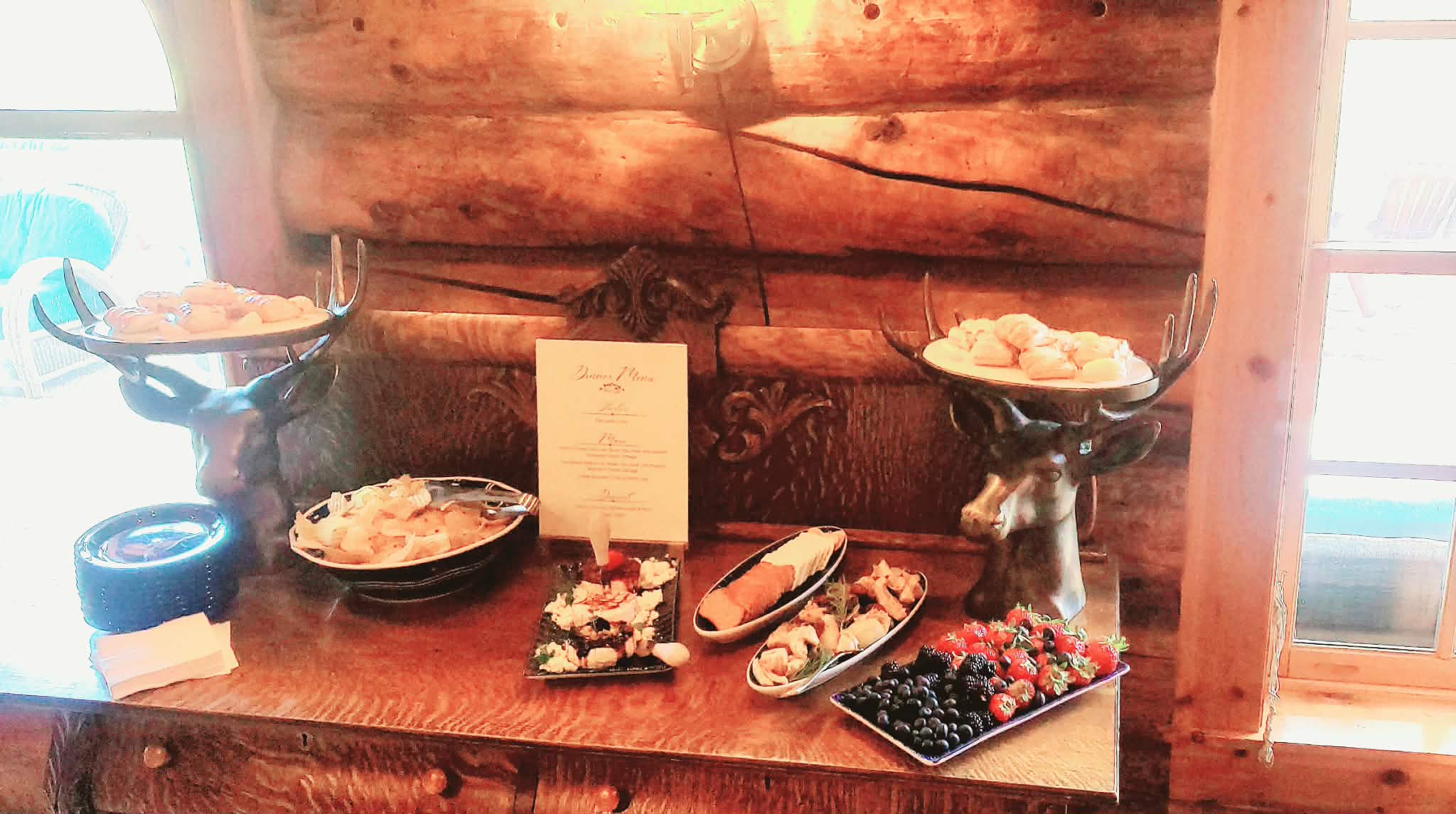 Lodge dinner spread